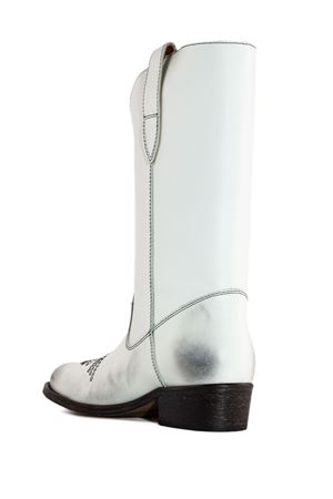 White calf leather cowboy boots VIA ROMA 15 | 3381BIANCO